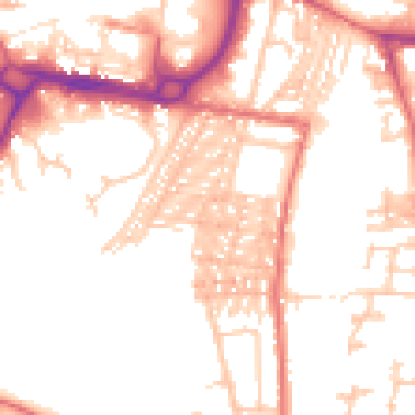 Daytime road noise heatmap for DL1 5DQ