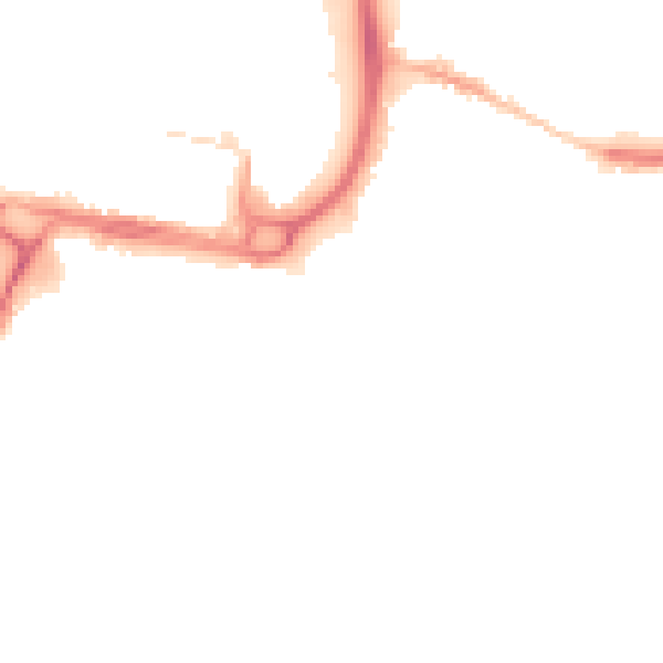 Night-time road noise heatmap for DL1 5DW