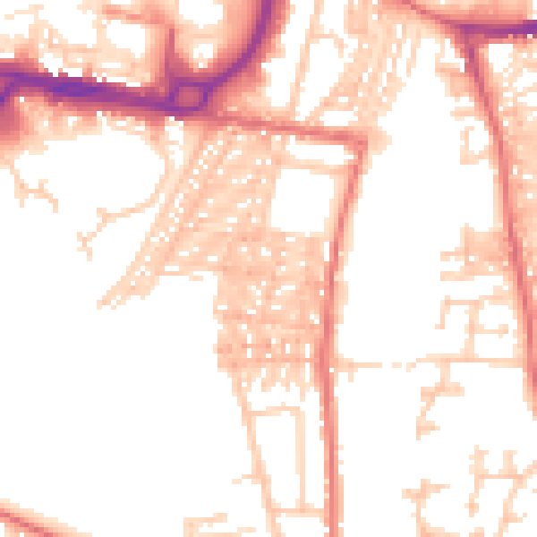 Daytime road noise heatmap for DL1 5EP