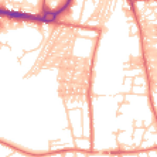 Daytime road noise heatmap for DL1 5ET