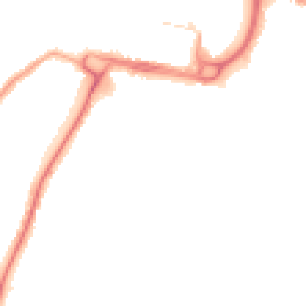 Night-time road noise heatmap for DL1 5JP