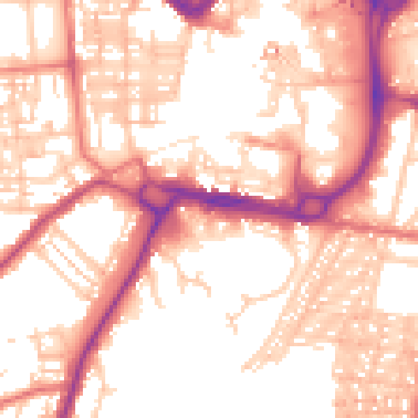 Daytime road noise heatmap for DL1 5NF