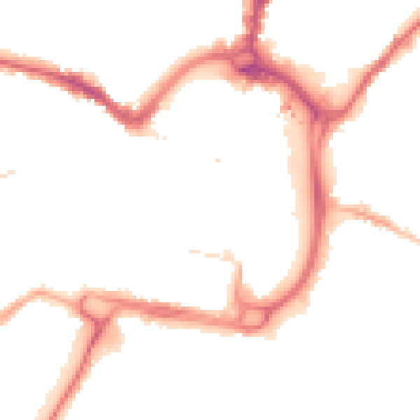Night-time road noise heatmap for DL1 5PZ