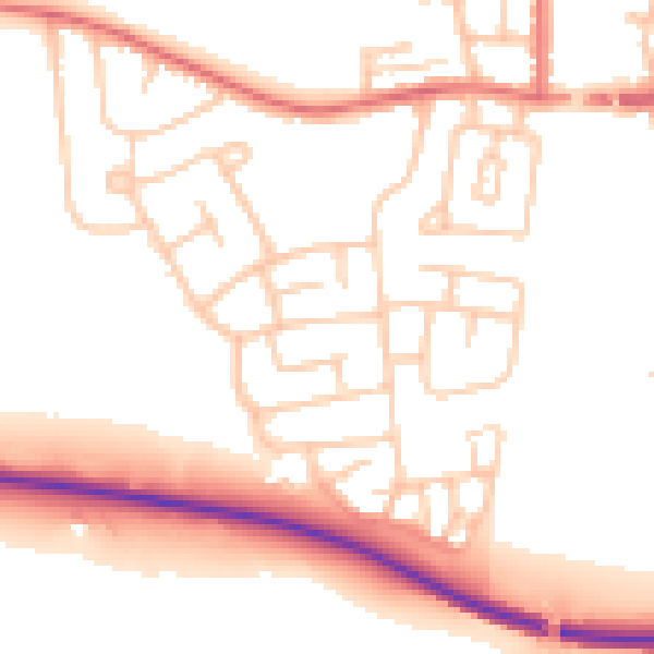 Daytime road noise heatmap for DL1 5TT