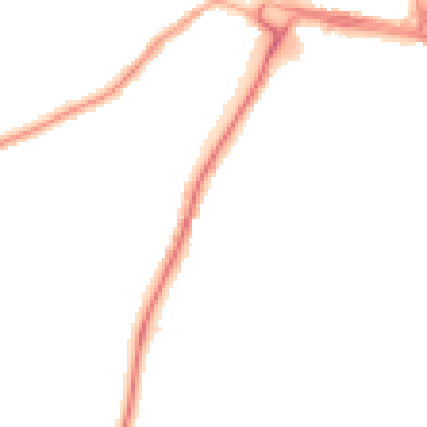 Night-time road noise heatmap for DL1 5YB
