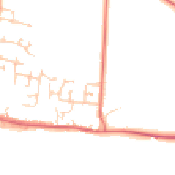 Daytime road noise heatmap for DL2 2AU