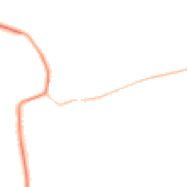 Night-time road noise heatmap for DL2 2DE