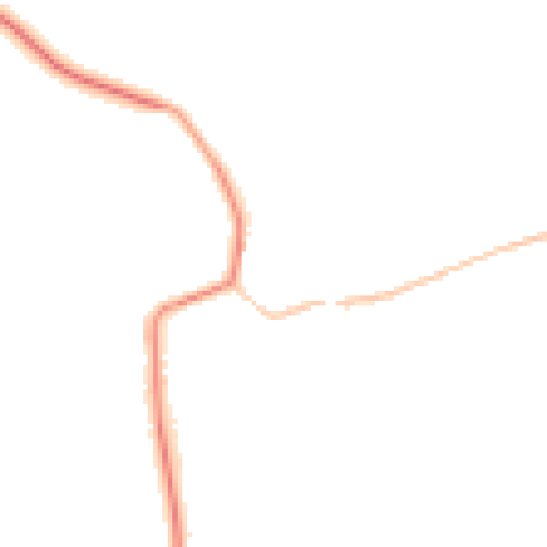 Night-time road noise heatmap for DL2 2DN