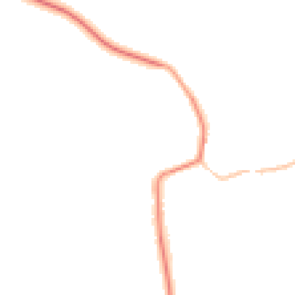 Night-time road noise heatmap for DL2 2SQ