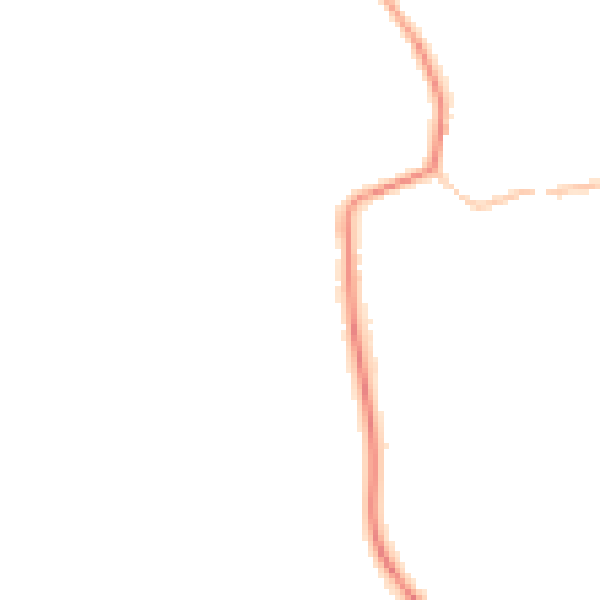 Night-time road noise heatmap for DL2 2TA