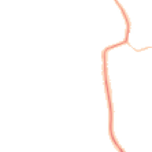 Night-time road noise heatmap for DL2 2TE