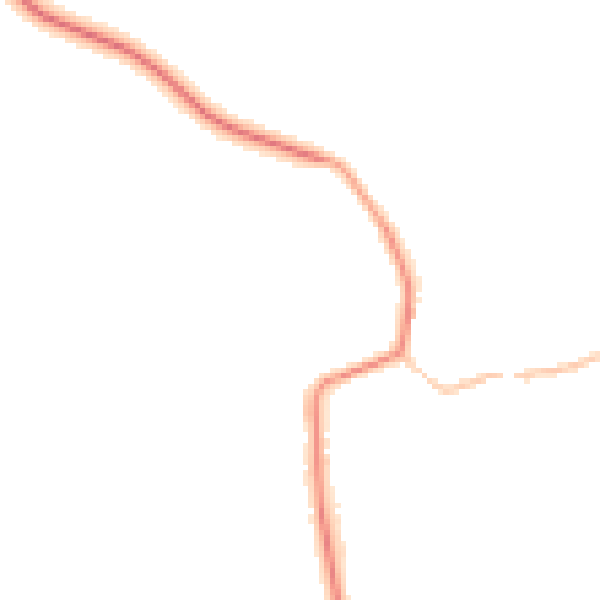 Night-time road noise heatmap for DL2 2TN