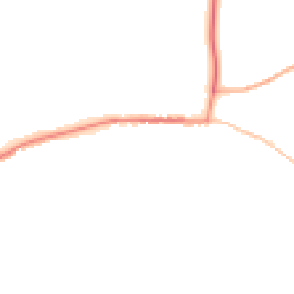 Night-time road noise heatmap for DL2 3NQ