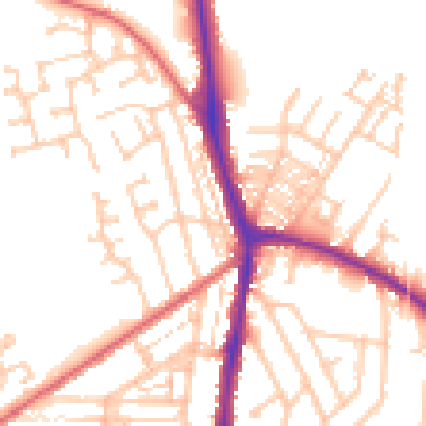Daytime road noise heatmap for DL3 0AA