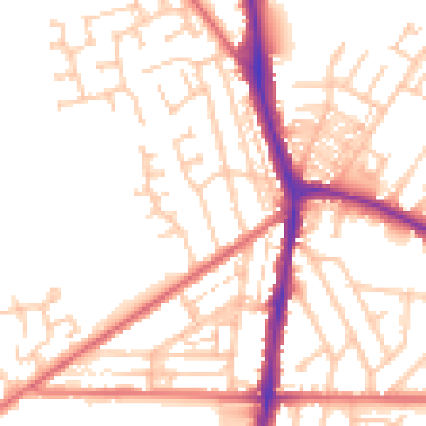 Daytime road noise heatmap for DL3 0AE