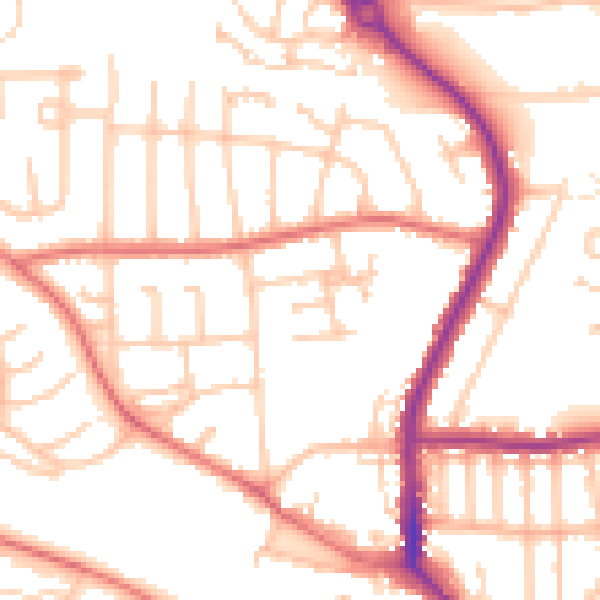 Daytime road noise heatmap for DL3 0AF