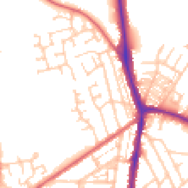 Daytime road noise heatmap for DL3 0AG