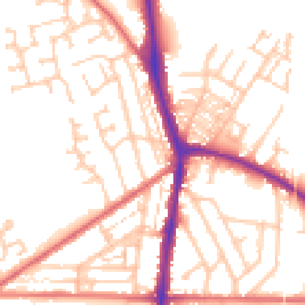 Daytime road noise heatmap for DL3 0AL