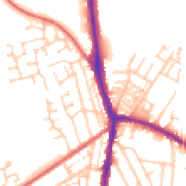Daytime road noise heatmap for DL3 0AN