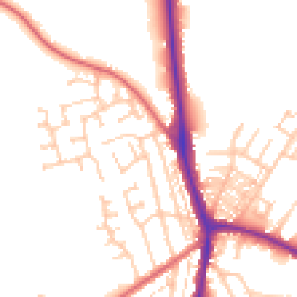 Daytime road noise heatmap for DL3 0AS