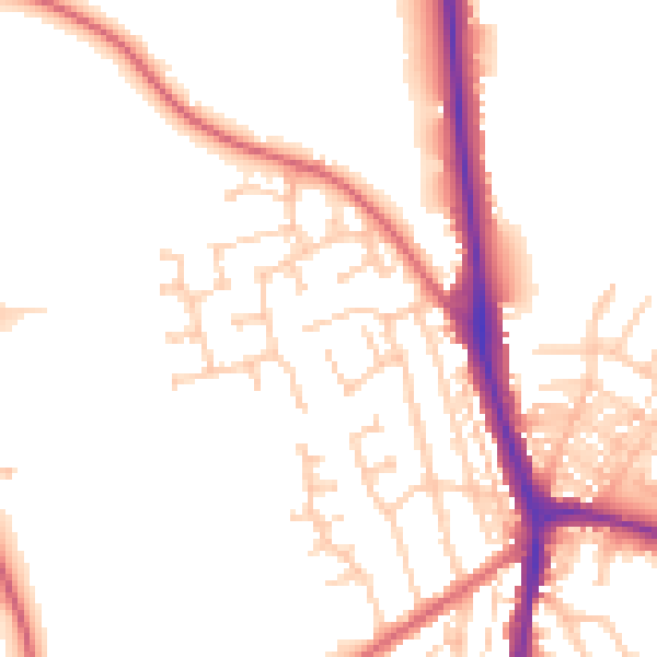 Daytime road noise heatmap for DL3 0AX