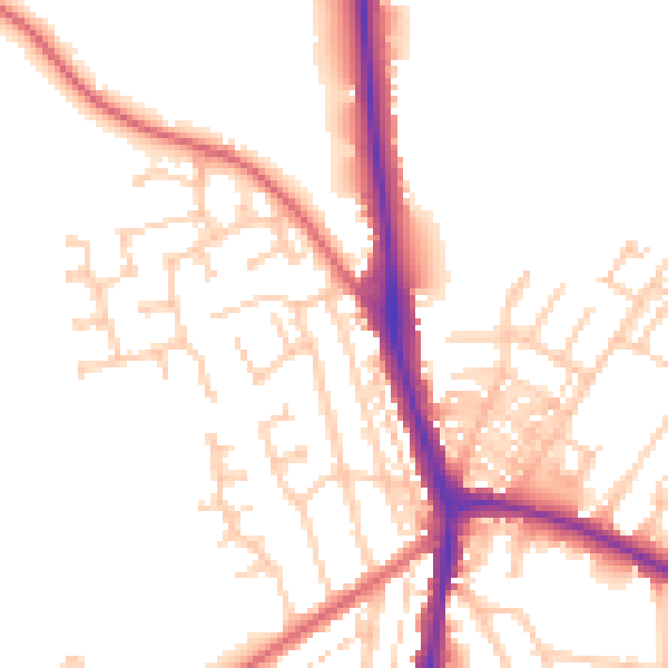 Daytime road noise heatmap for DL3 0BA