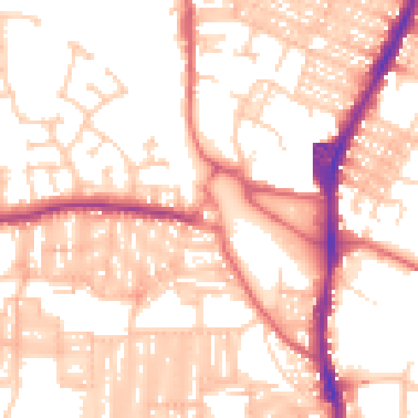 Daytime road noise heatmap for DL3 0BE