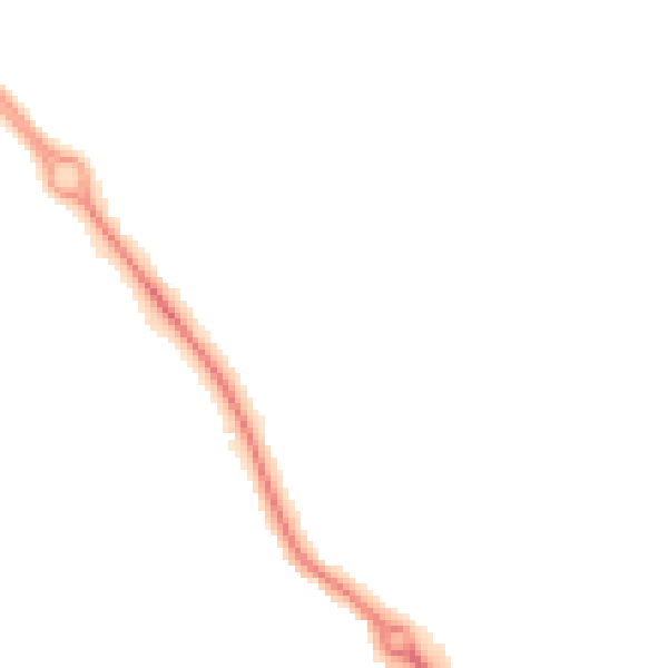 Night-time road noise heatmap for DL3 0BG