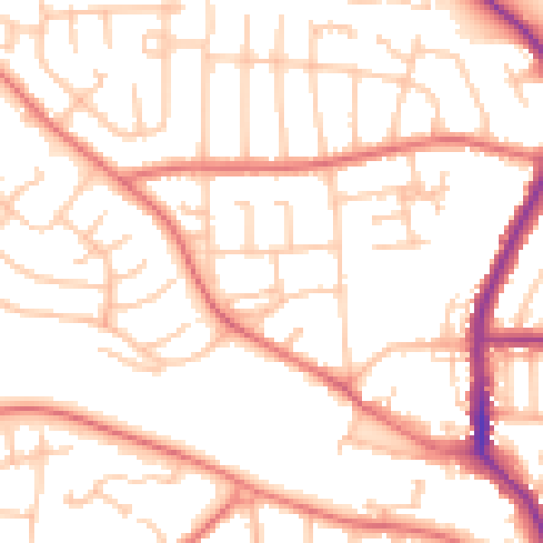 Daytime road noise heatmap for DL3 0BL