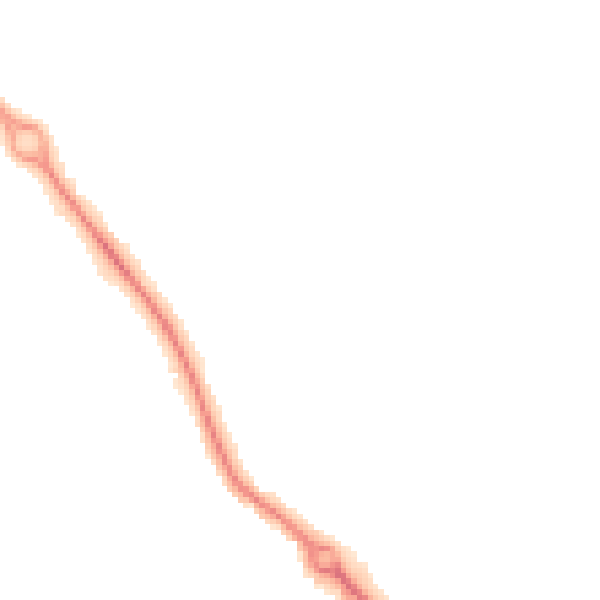 Night-time road noise heatmap for DL3 0BQ