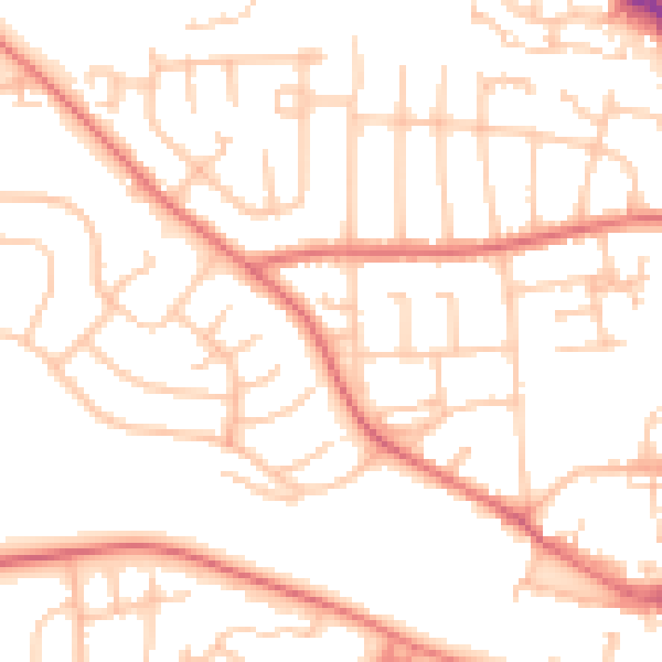 Daytime road noise heatmap for DL3 0DE