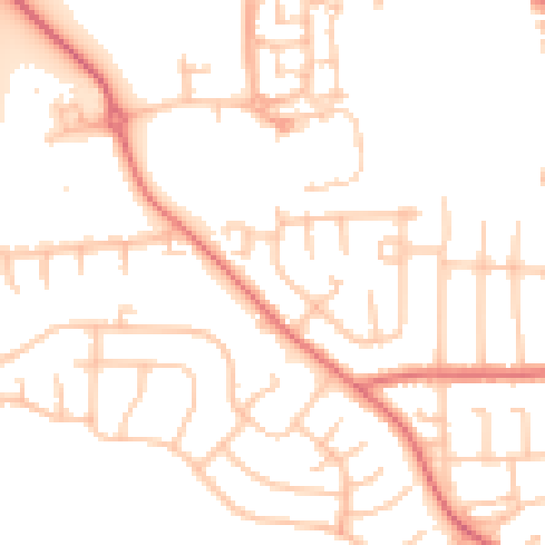 Daytime road noise heatmap for DL3 0DL