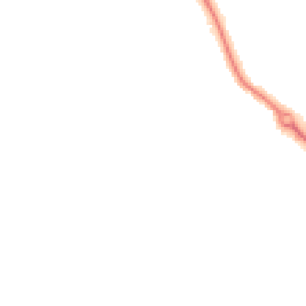 Night-time road noise heatmap for DL3 0DS