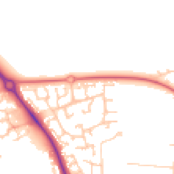 Daytime road noise heatmap for DL3 0ED