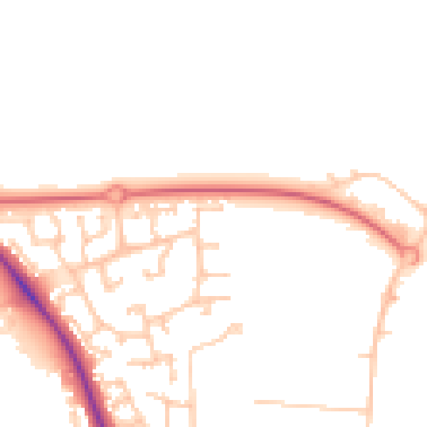 Daytime road noise heatmap for DL3 0EE