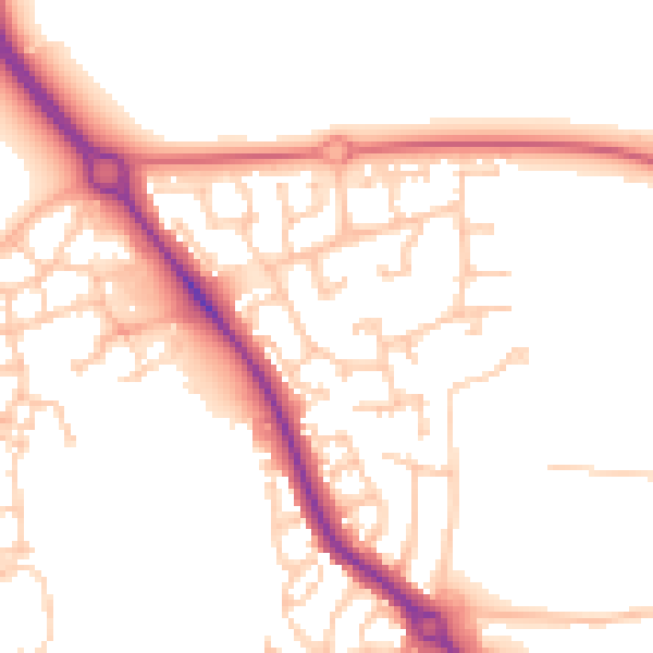 Daytime road noise heatmap for DL3 0GA