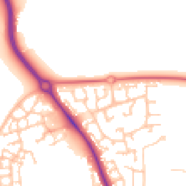 Daytime road noise heatmap for DL3 0GE