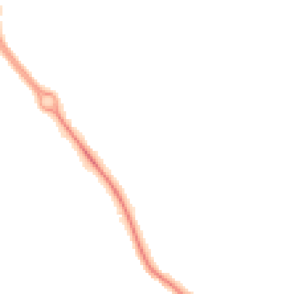 Night-time road noise heatmap for DL3 0GJ