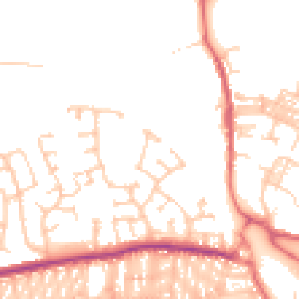 Daytime road noise heatmap for DL3 0GR