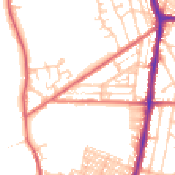 Daytime road noise heatmap for DL3 0HW