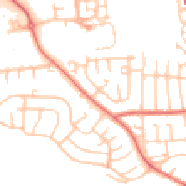 Daytime road noise heatmap for DL3 0JF