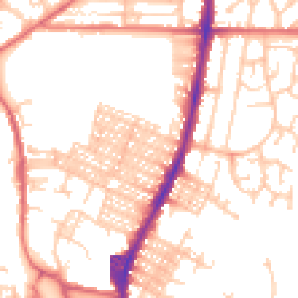 Daytime road noise heatmap for DL3 0ND