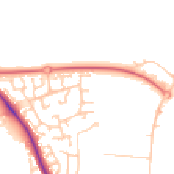 Daytime road noise heatmap for DL3 0NY