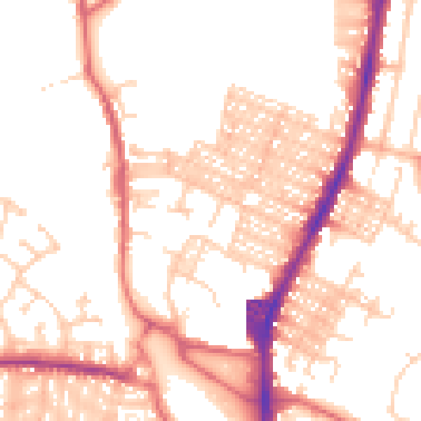 Daytime road noise heatmap for DL3 0PB