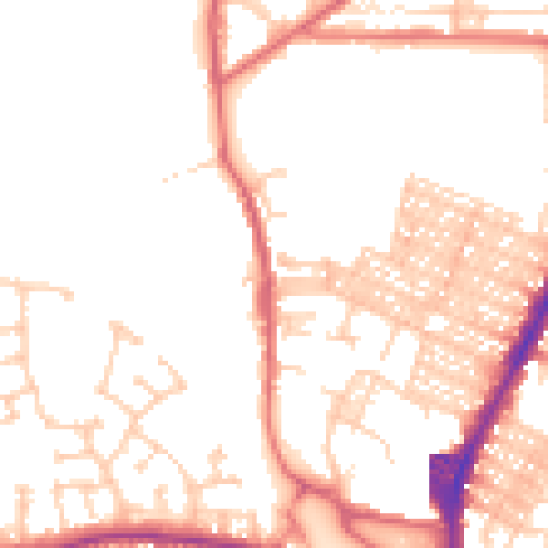 Daytime road noise heatmap for DL3 0PR