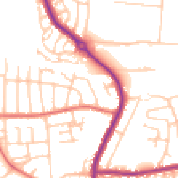 Daytime road noise heatmap for DL3 0TH