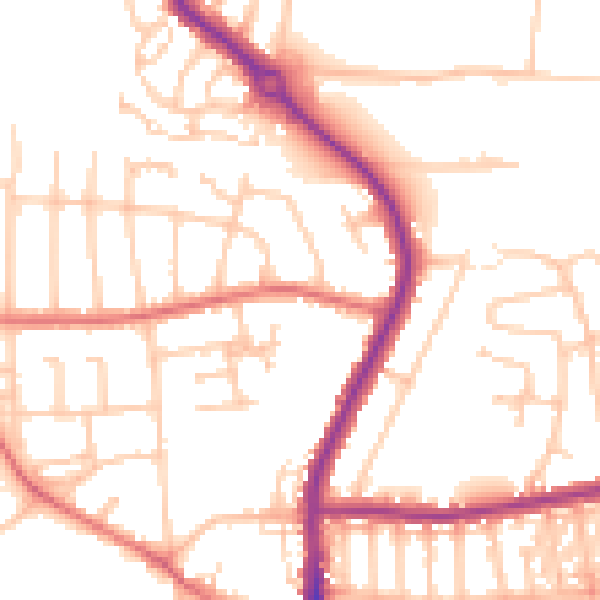 Daytime road noise heatmap for DL3 0TL