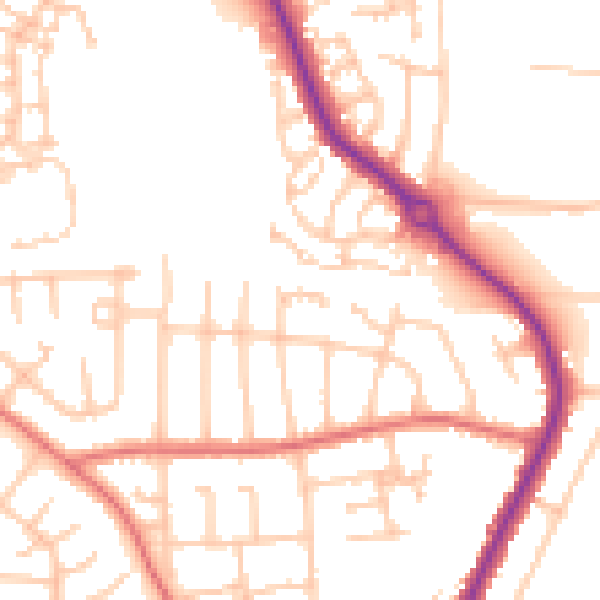 Daytime road noise heatmap for DL3 0UL
