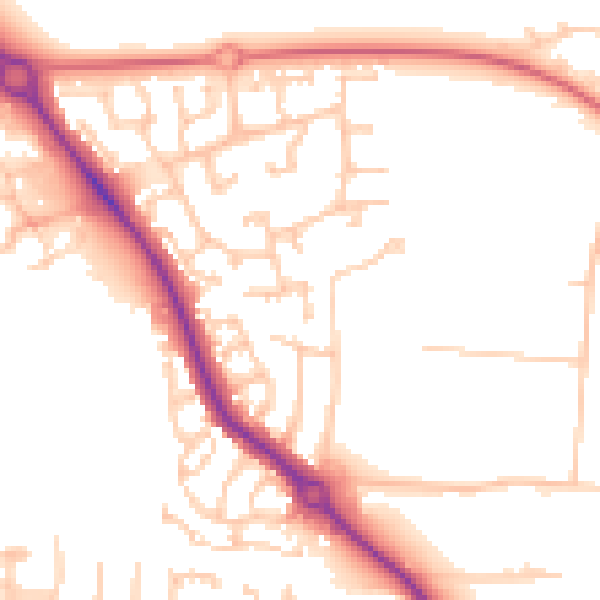 Daytime road noise heatmap for DL3 0UN