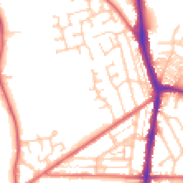 Daytime road noise heatmap for DL3 0YA